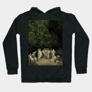 High Resolution Gustave Doré Illustration The Poets in Limbo Tinted Hoodie